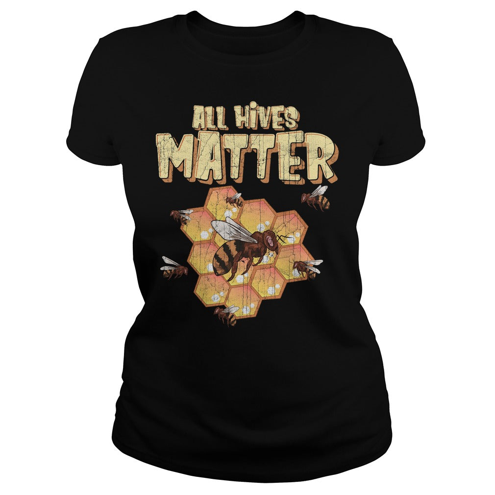 Beekeeping All Hives Matter - Adult & Kids T-Shirts, Sweatshirts & Hoodies apparel design preview 2