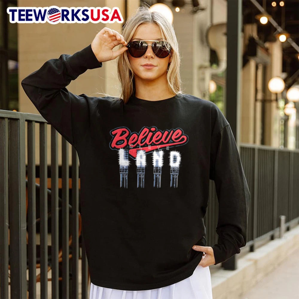 Believe LAND Baseball - Adult & Kids T-Shirts, Sweatshirts & Hoodies apparel design preview 4