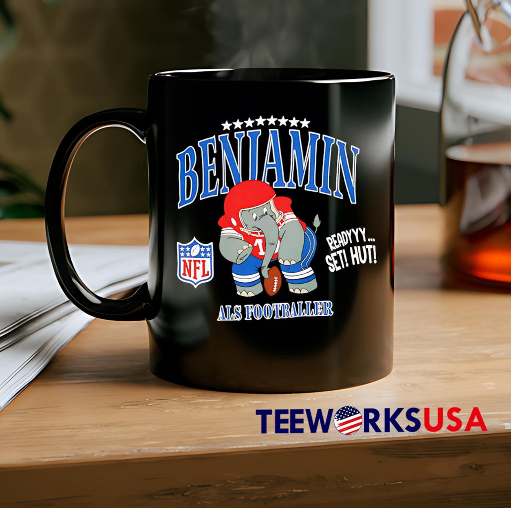 Benjamin Als Footballer ready set hut - Adult & Kids T-Shirts, Sweatshirts & Hoodies apparel design preview 2