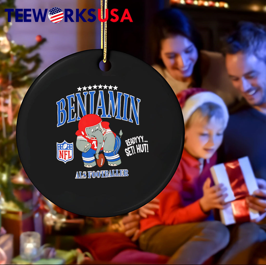 Benjamin Als Footballer ready set hut - Adult & Kids T-Shirts, Sweatshirts & Hoodies apparel design preview 4