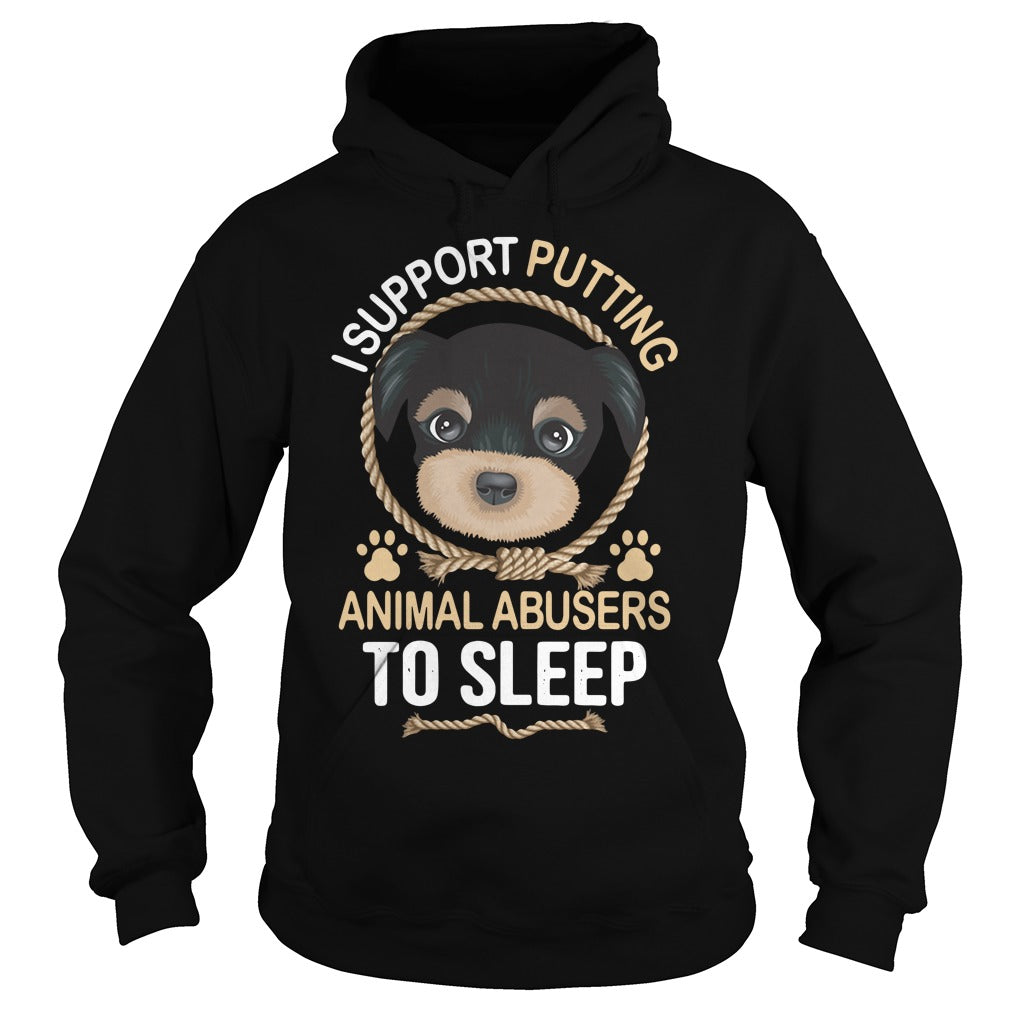 Bernedoodle I Support Putting Animal Abusers To Sleep - Adult & Kids T-Shirts, Sweatshirts & Hoodies apparel design preview 4