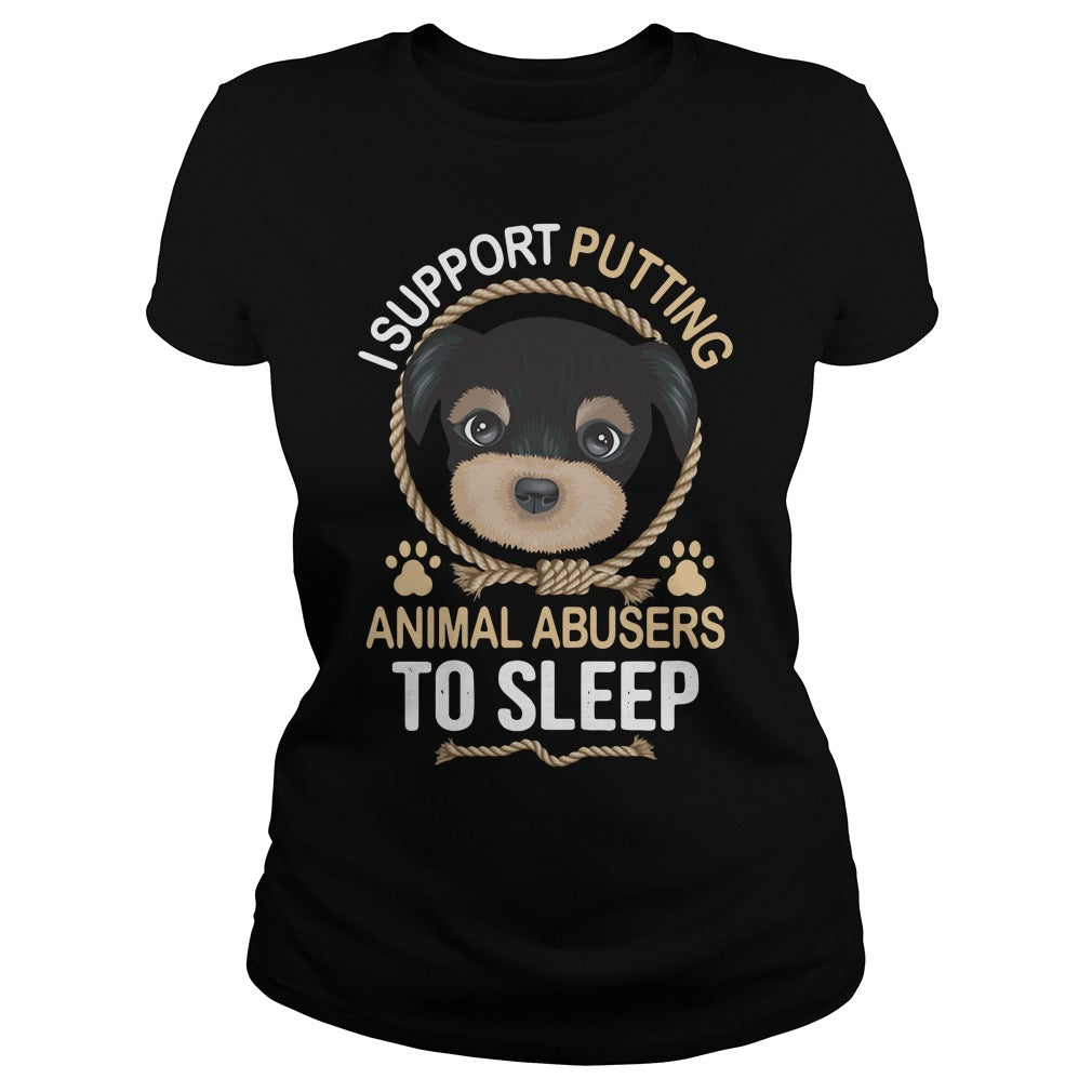 Bernedoodle I Support Putting Animal Abusers To Sleep - Adult & Kids T-Shirts, Sweatshirts & Hoodies apparel design preview 2