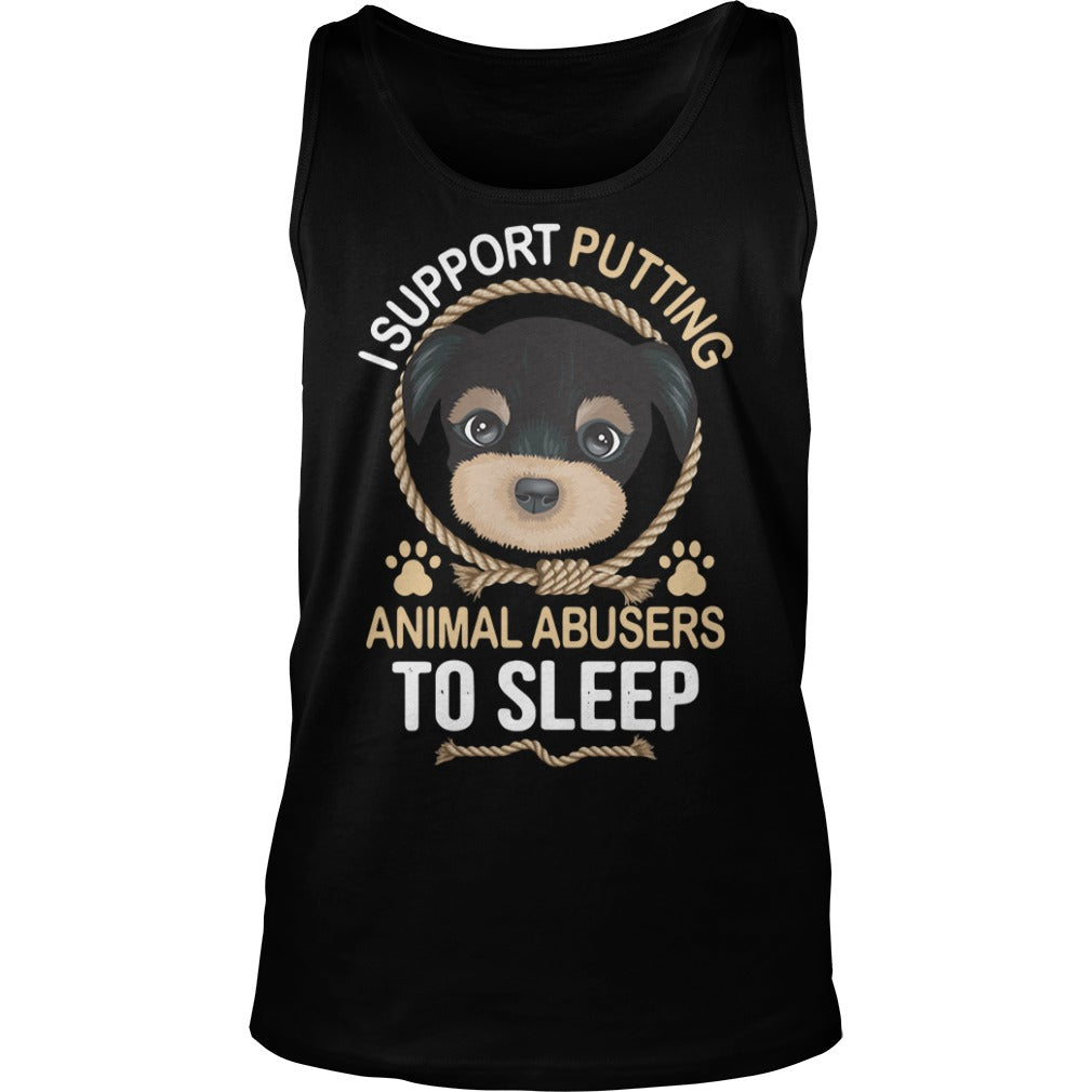 Bernedoodle I Support Putting Animal Abusers To Sleep - Adult & Kids T-Shirts, Sweatshirts & Hoodies apparel design preview 3