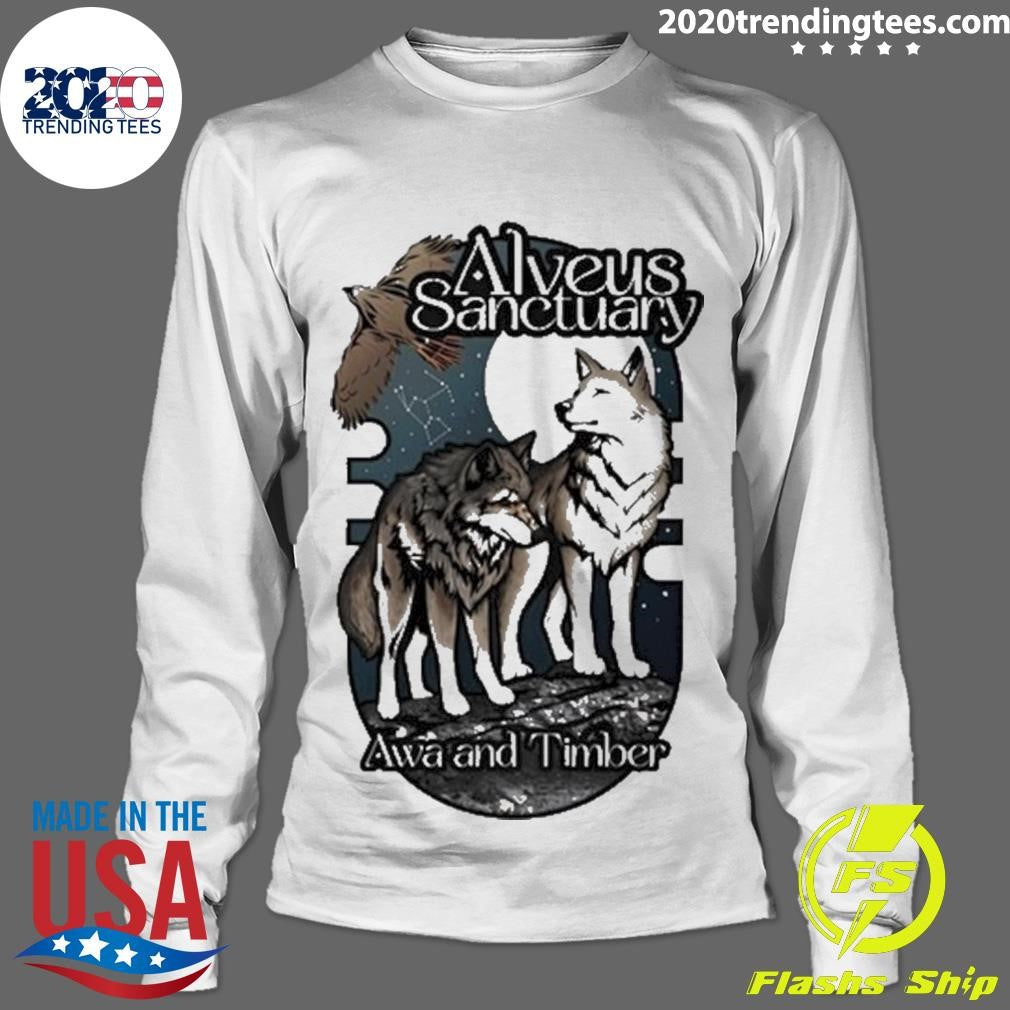 Best Alveus Sanctuary Wolf Modern Logo - Adult & Kids T-Shirts, Sweatshirts & Hoodies apparel design preview 4