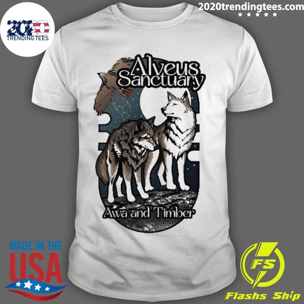 Best Alveus Sanctuary Wolf Modern Logo - Adult & Kids T-Shirts, Sweatshirts & Hoodies apparel design preview 1