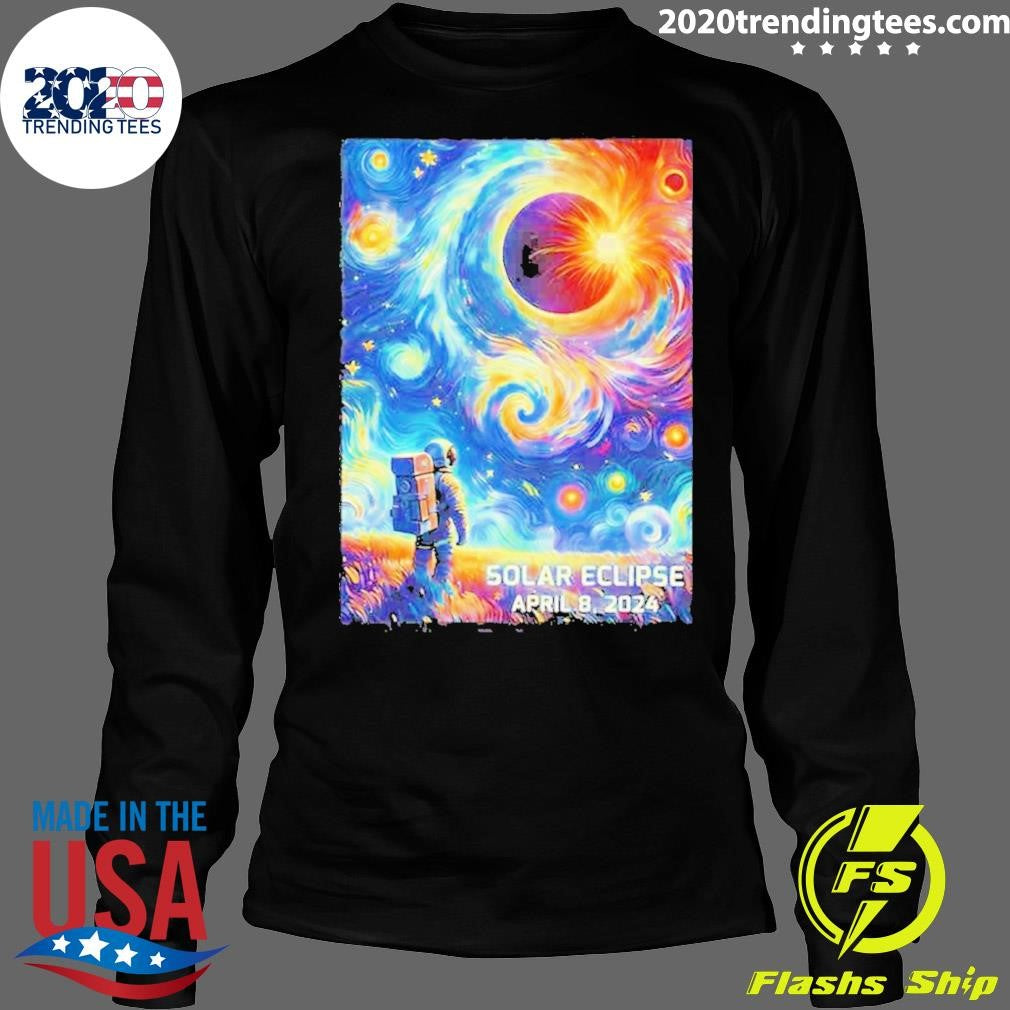 Best Astronaut Total Solar Eclipse April 8 2024 - Adult & Kids T-Shirts, Sweatshirts & Hoodies apparel design preview 4