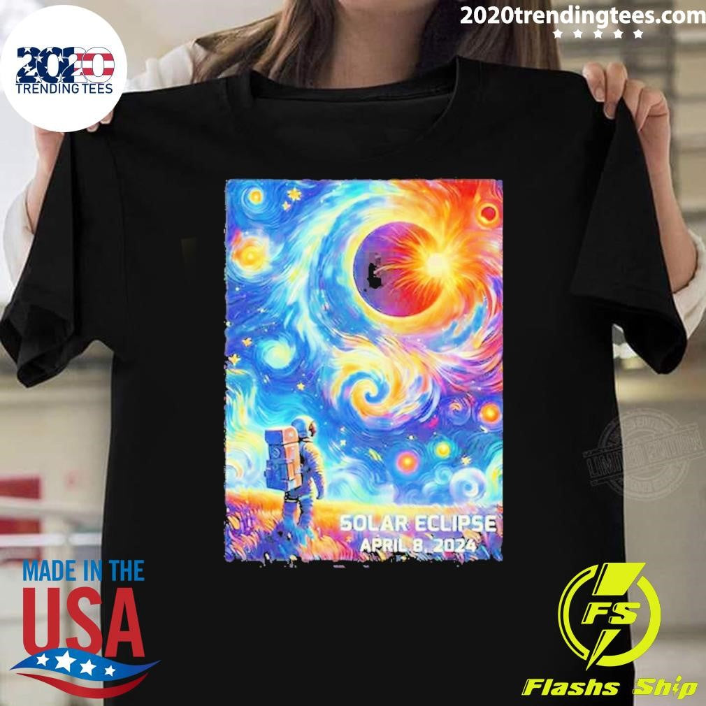 Best Astronaut Total Solar Eclipse April 8 2024 - Adult & Kids T-Shirts, Sweatshirts & Hoodies apparel design preview 1