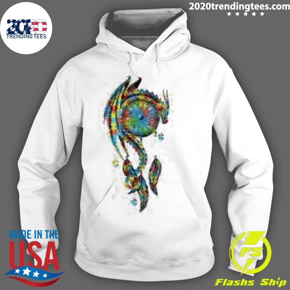 Best Autism Dragon Dreamcatcher - Adult & Kids T-Shirts, Sweatshirts & Hoodies apparel design preview 2