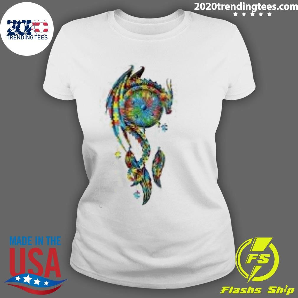 Best Autism Dragon Dreamcatcher - Adult & Kids T-Shirts, Sweatshirts & Hoodies apparel design preview 3