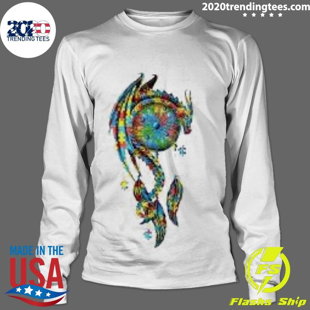 Best Autism Dragon Dreamcatcher - Adult & Kids T-Shirts, Sweatshirts & Hoodies apparel design preview 4