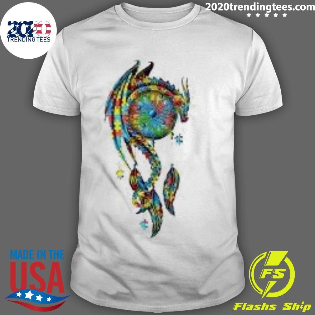 Best Autism Dragon Dreamcatcher - Adult & Kids T-Shirts, Sweatshirts & Hoodies apparel design preview 1