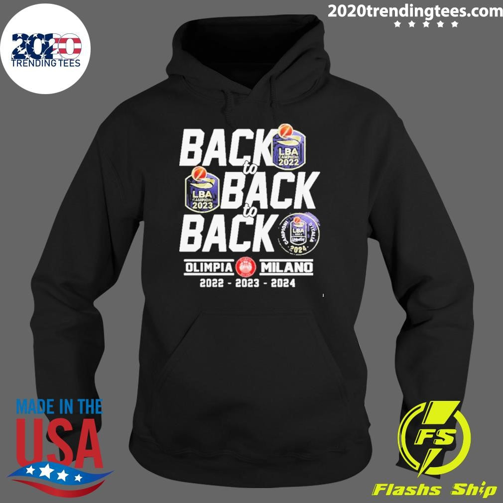 Best Back 2 Champions Lega Basket Serie A Olimpia - Adult & Kids T-Shirts, Sweatshirts & Hoodies apparel design preview 2