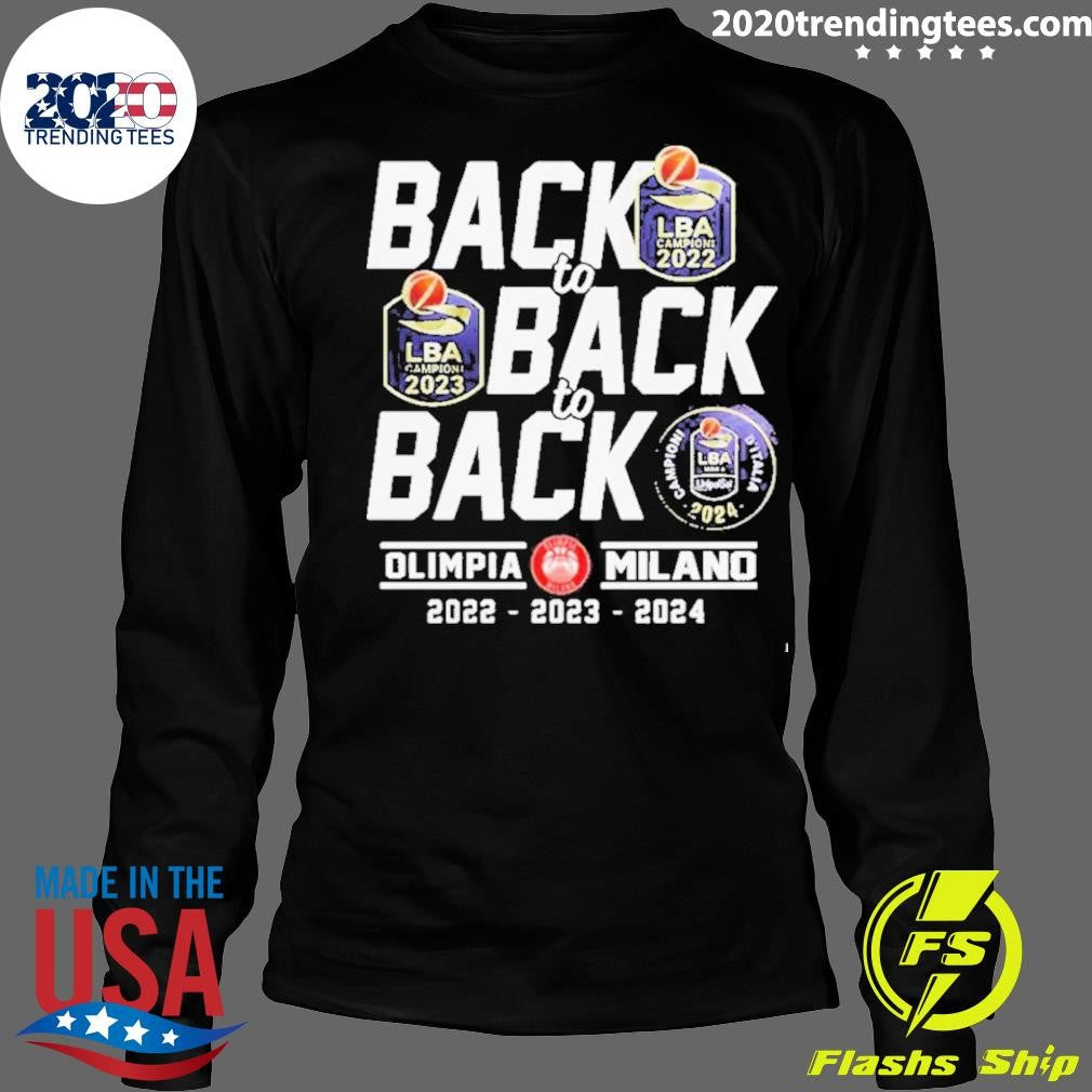 Best Back 2 Champions Lega Basket Serie A Olimpia - Adult & Kids T-Shirts, Sweatshirts & Hoodies apparel design preview 4