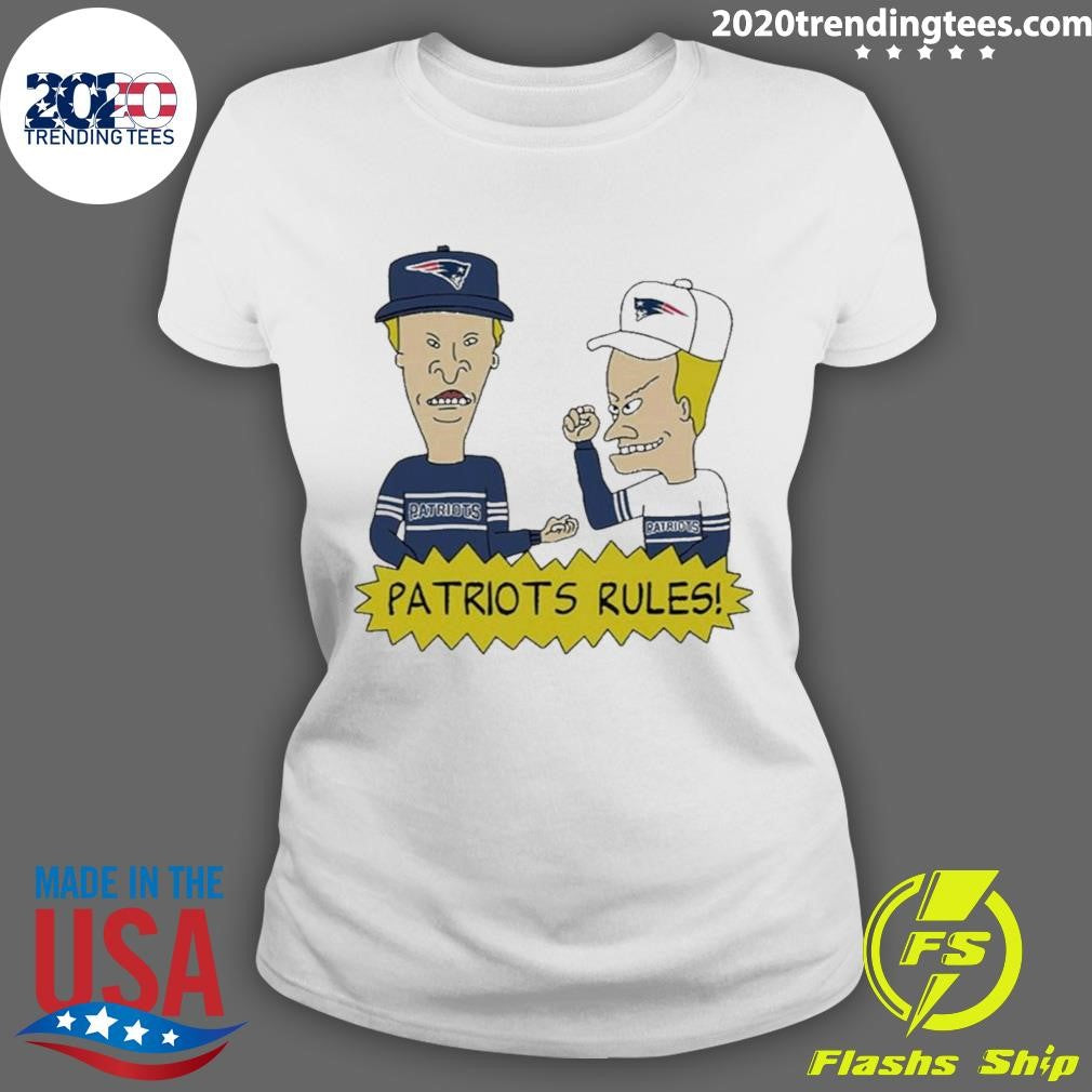 Best Beavis And Butt-head New England Patriots Rules - Adult & Kids T-Shirts, Sweatshirts & Hoodies apparel design preview 3