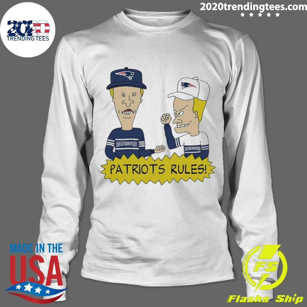Best Beavis And Butt-head New England Patriots Rules - Adult & Kids T-Shirts, Sweatshirts & Hoodies apparel design preview 4