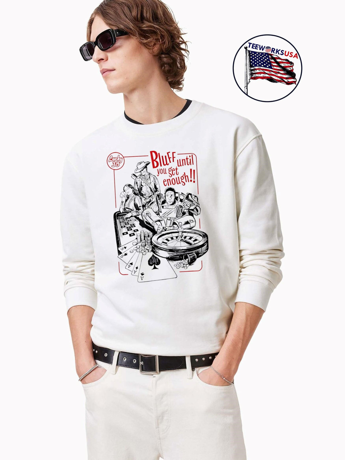 Best Bluff until you get enough vintage - Adult & Kids T-Shirts, Sweatshirts & Hoodies apparel design preview 3
