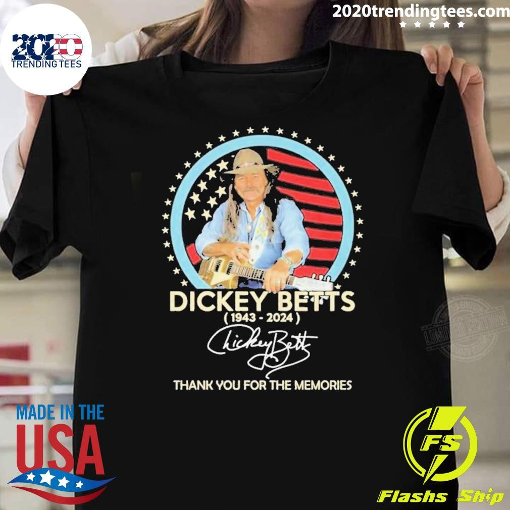 Best Dickey Betts 1943-2024 Signature Thank You For - Adult & Kids T-Shirts, Sweatshirts & Hoodies apparel design preview 1