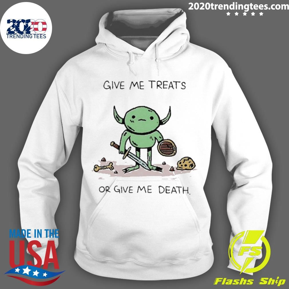 Best Goblin Drawings Give Me Treats Or Death - Adult & Kids T-Shirts, Sweatshirts & Hoodies apparel design preview 2