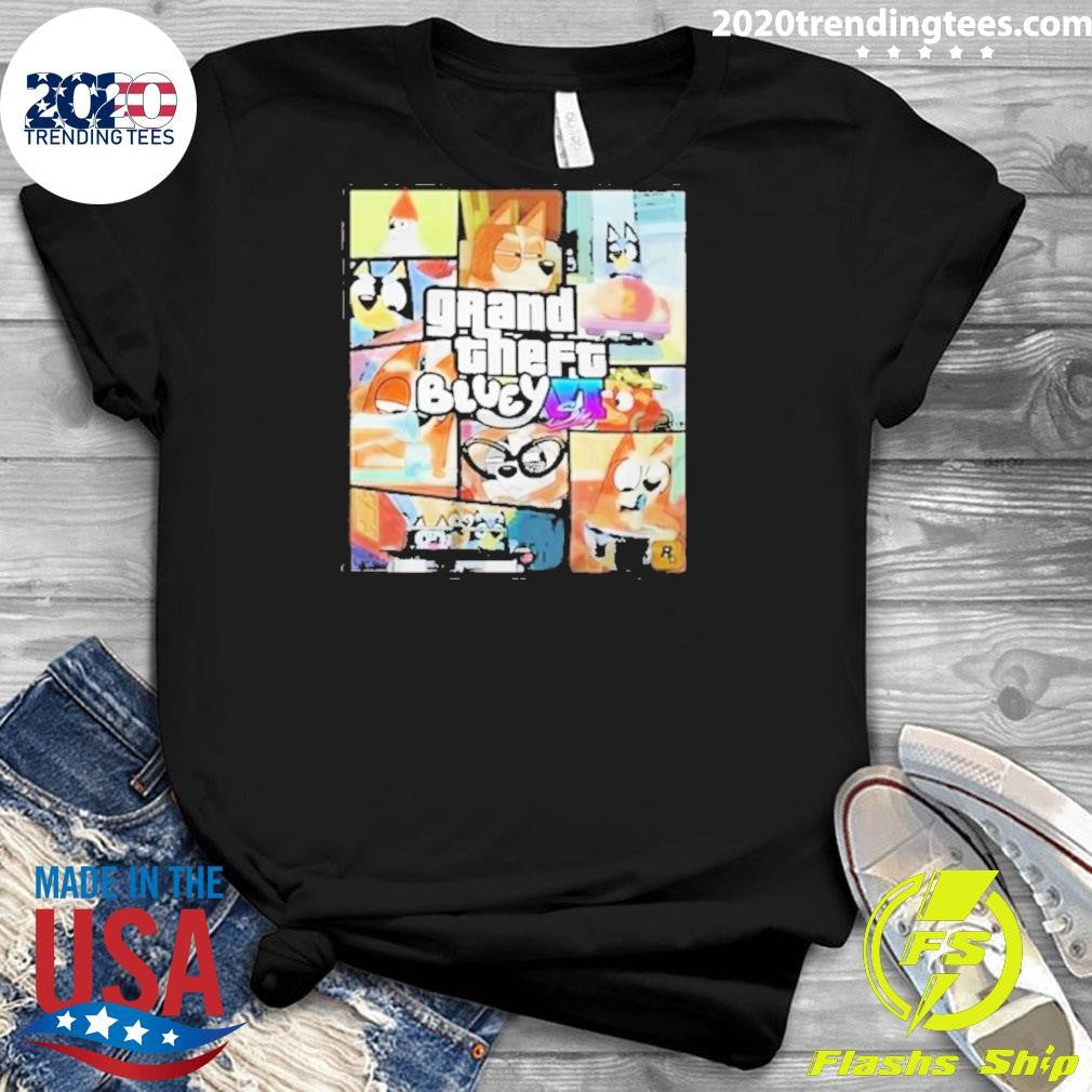 Best Gta Vi Six X Bluey - Adult & Kids T-Shirts, Sweatshirts & Hoodies apparel design preview 3