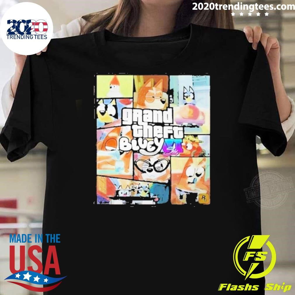 Best Gta Vi Six X Bluey - Adult & Kids T-Shirts, Sweatshirts & Hoodies apparel design preview 1