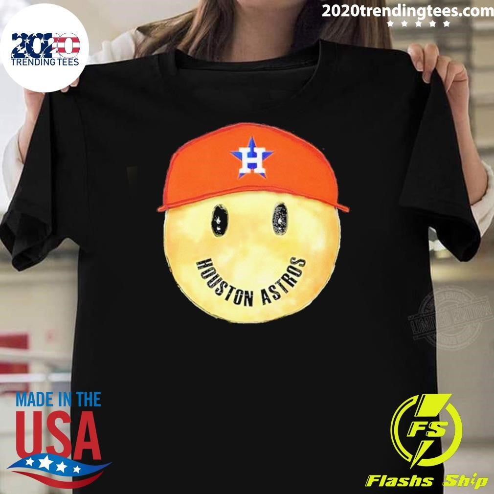 Best Houston Astros Baseball Smiley Face - Adult & Kids T-Shirts, Sweatshirts & Hoodies apparel design preview 1