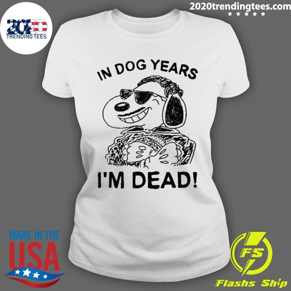 Best In Dog Snoopy Years I'm Dead - Adult & Kids T-Shirts, Sweatshirts & Hoodies apparel design preview 3