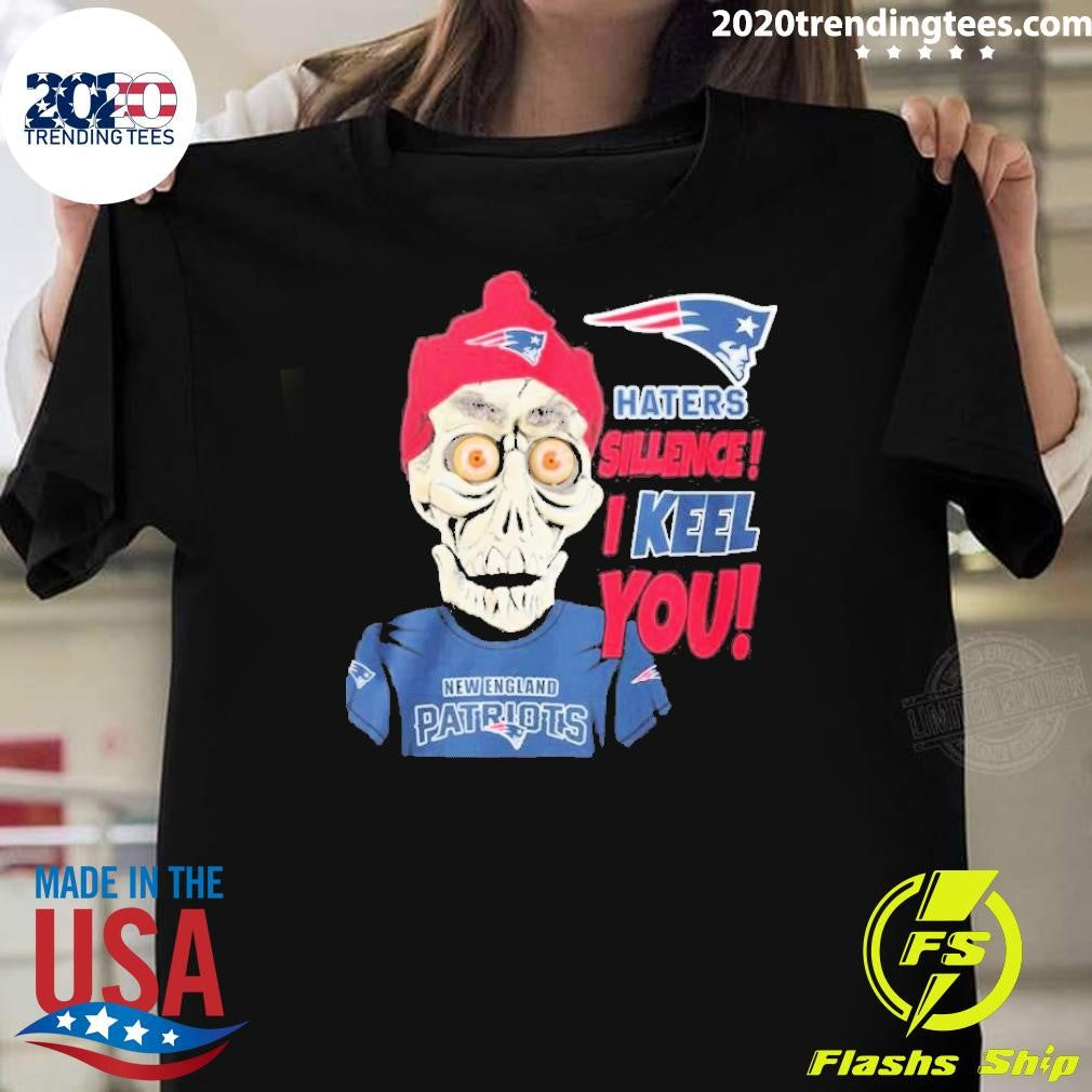 Best Jeff Dunham New England Patriots Haters Silence! - Adult & Kids T-Shirts, Sweatshirts & Hoodies apparel design preview 1