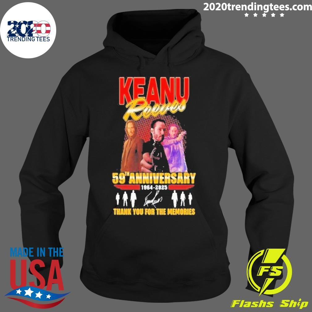 Best Keanu Reeves 59th Anniversary 1964-2025 Thank - Adult & Kids T-Shirts, Sweatshirts & Hoodies apparel design preview 2