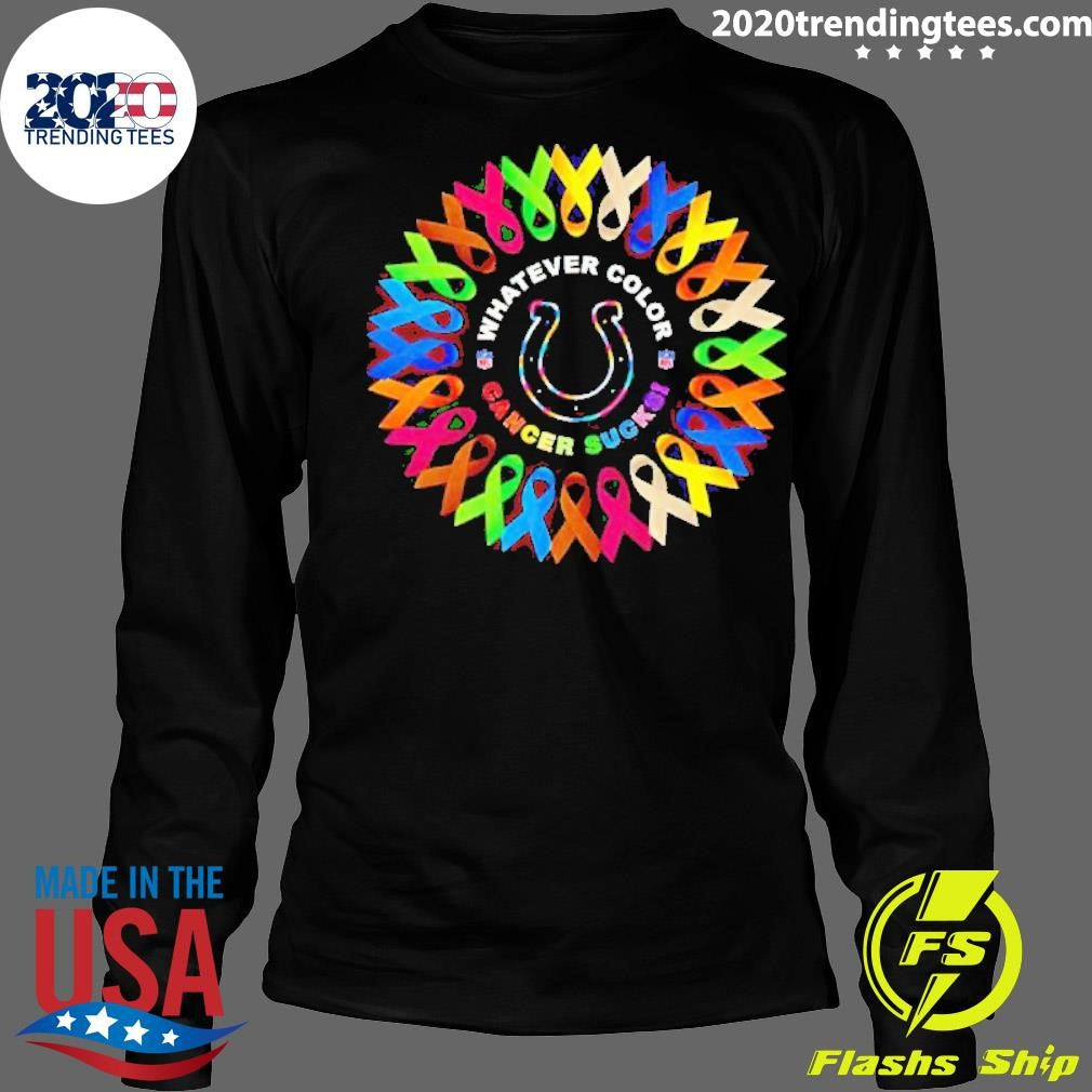 Best Nfl Indianapolis Colts Whatever Color Cancer - Adult & Kids T-Shirts, Sweatshirts & Hoodies apparel design preview 4