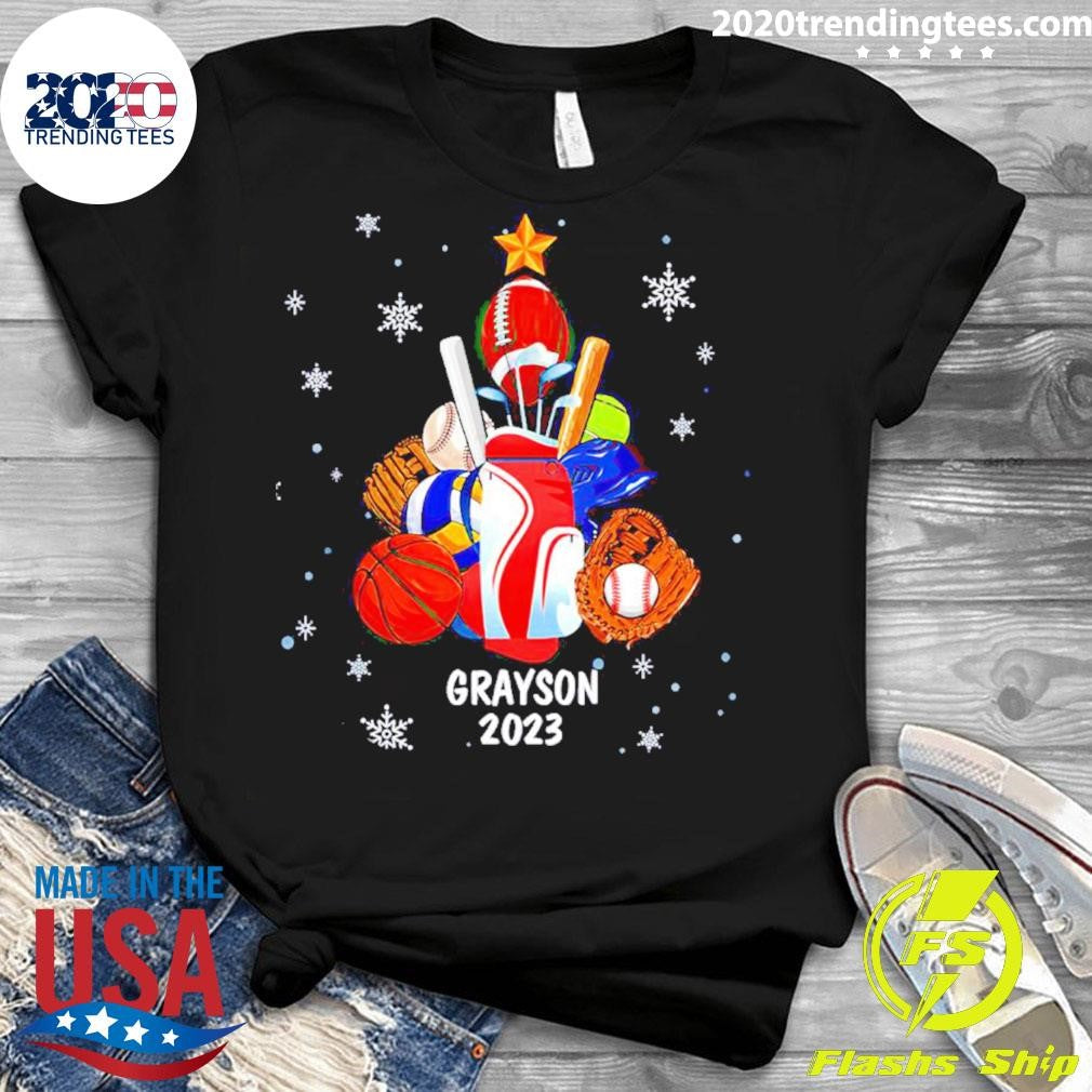 Best Personalized Multiple Sport Christmas Tree - Adult & Kids T-Shirts, Sweatshirts & Hoodies apparel design preview 3