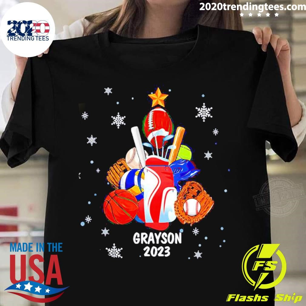 Best Personalized Multiple Sport Christmas Tree - Adult & Kids T-Shirts, Sweatshirts & Hoodies apparel design preview 1