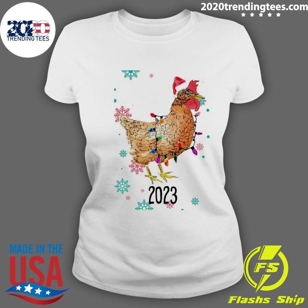 Best Personalized Name Chicken Christmas Light - Adult & Kids T-Shirts, Sweatshirts & Hoodies apparel design preview 3