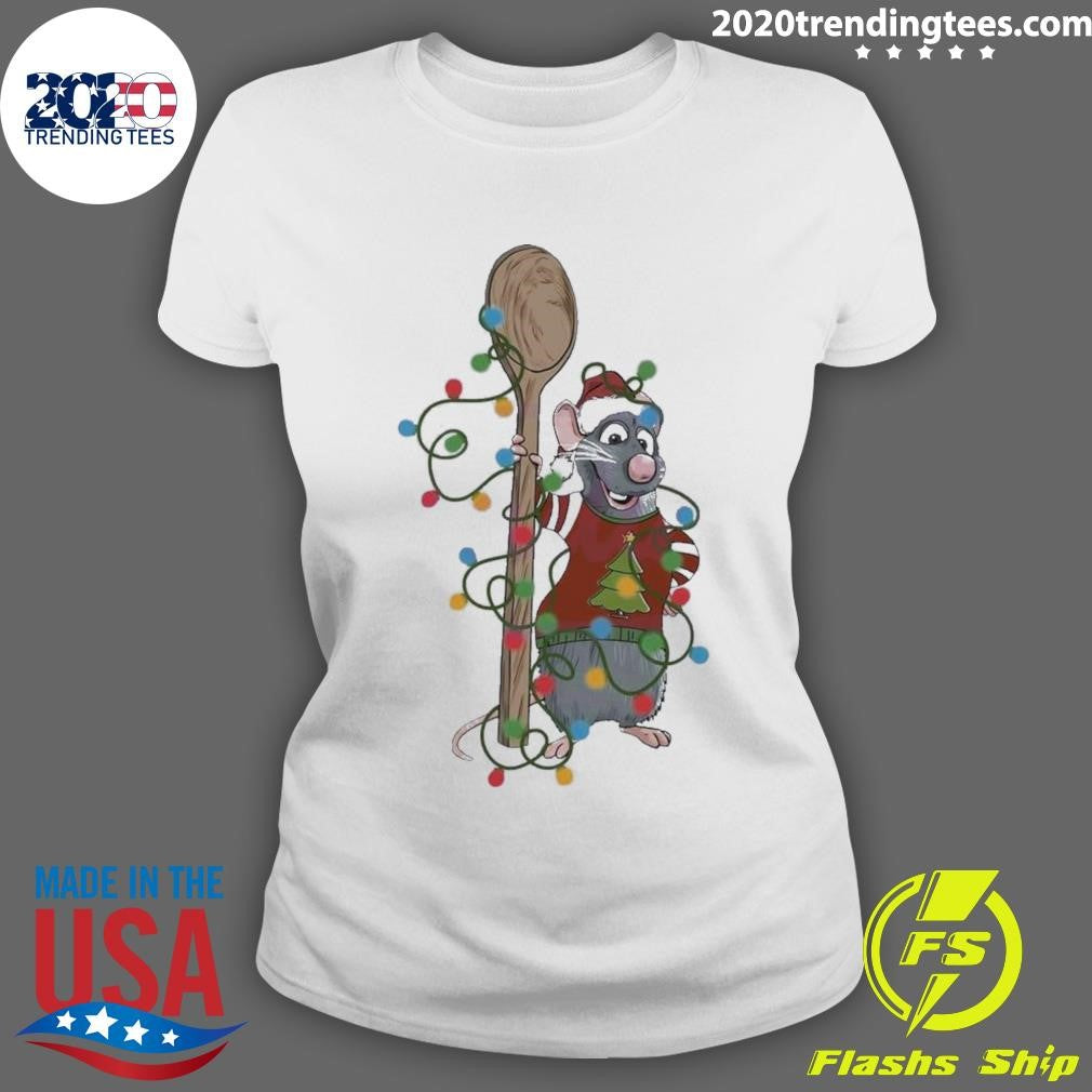Best Pixar Ratatouille Santa Chef Light Xmas - Adult & Kids T-Shirts, Sweatshirts & Hoodies apparel design preview 3