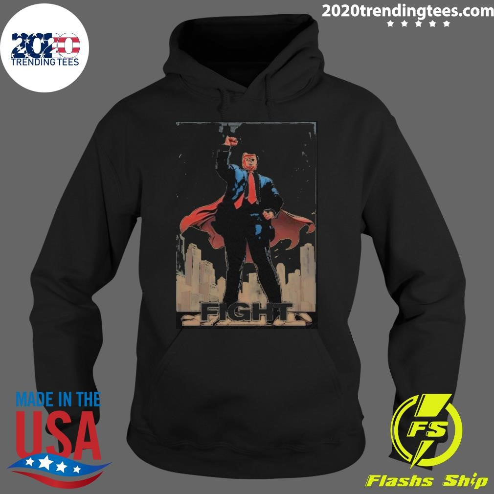 Best Superhero Donald Trump Fight 2024 Us Flag - Adult & Kids T-Shirts, Sweatshirts & Hoodies apparel design preview 2