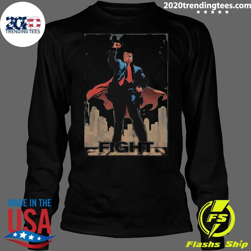 Best Superhero Donald Trump Fight 2024 Us Flag - Adult & Kids T-Shirts, Sweatshirts & Hoodies apparel design preview 4