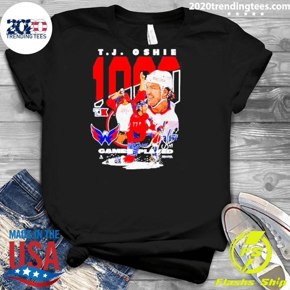 Best Tj Oshie 1000 Games Played - Adult & Kids T-Shirts, Sweatshirts & Hoodies apparel design preview 3