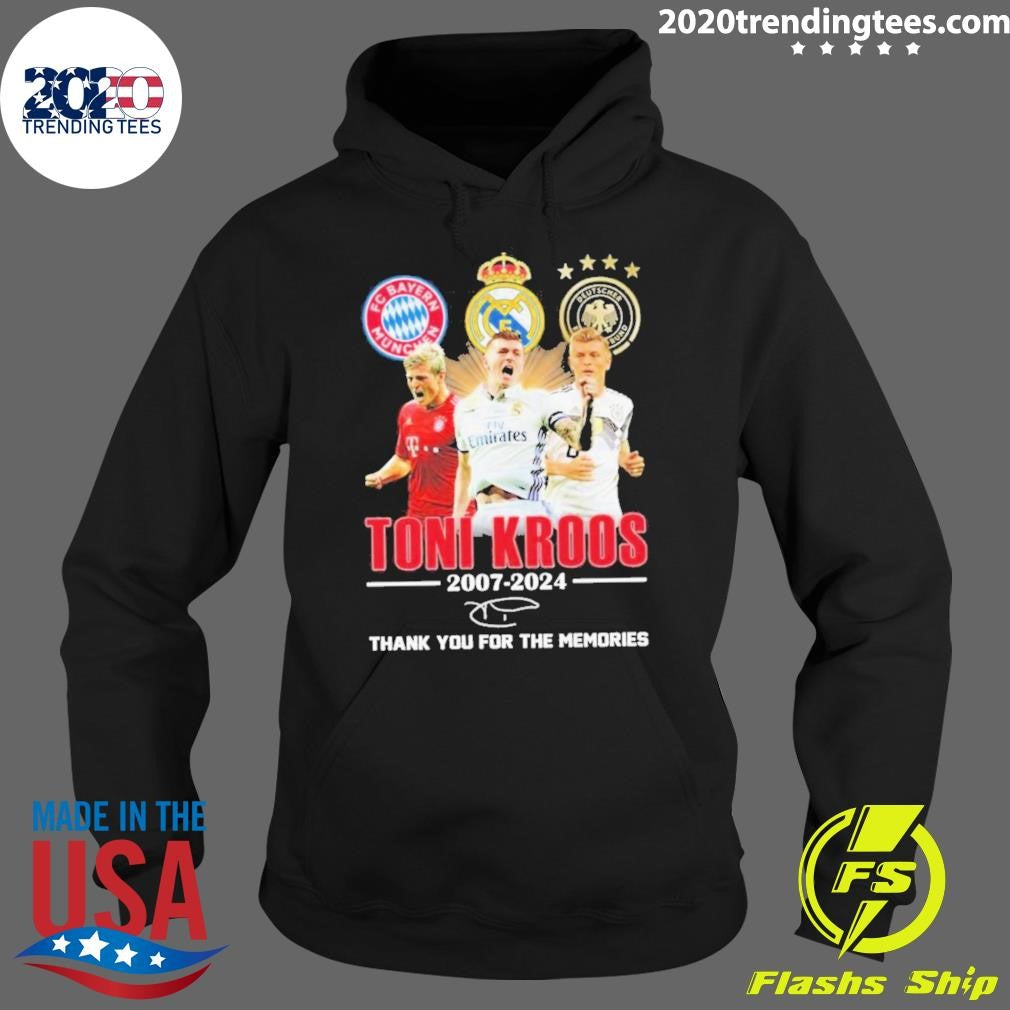 Best Toni Kroos 2007-2024 Thank You For The Memories - Adult & Kids T-Shirts, Sweatshirts & Hoodies apparel design preview 2