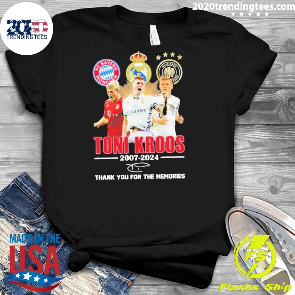 Best Toni Kroos 2007-2024 Thank You For The Memories - Adult & Kids T-Shirts, Sweatshirts & Hoodies apparel design preview 3