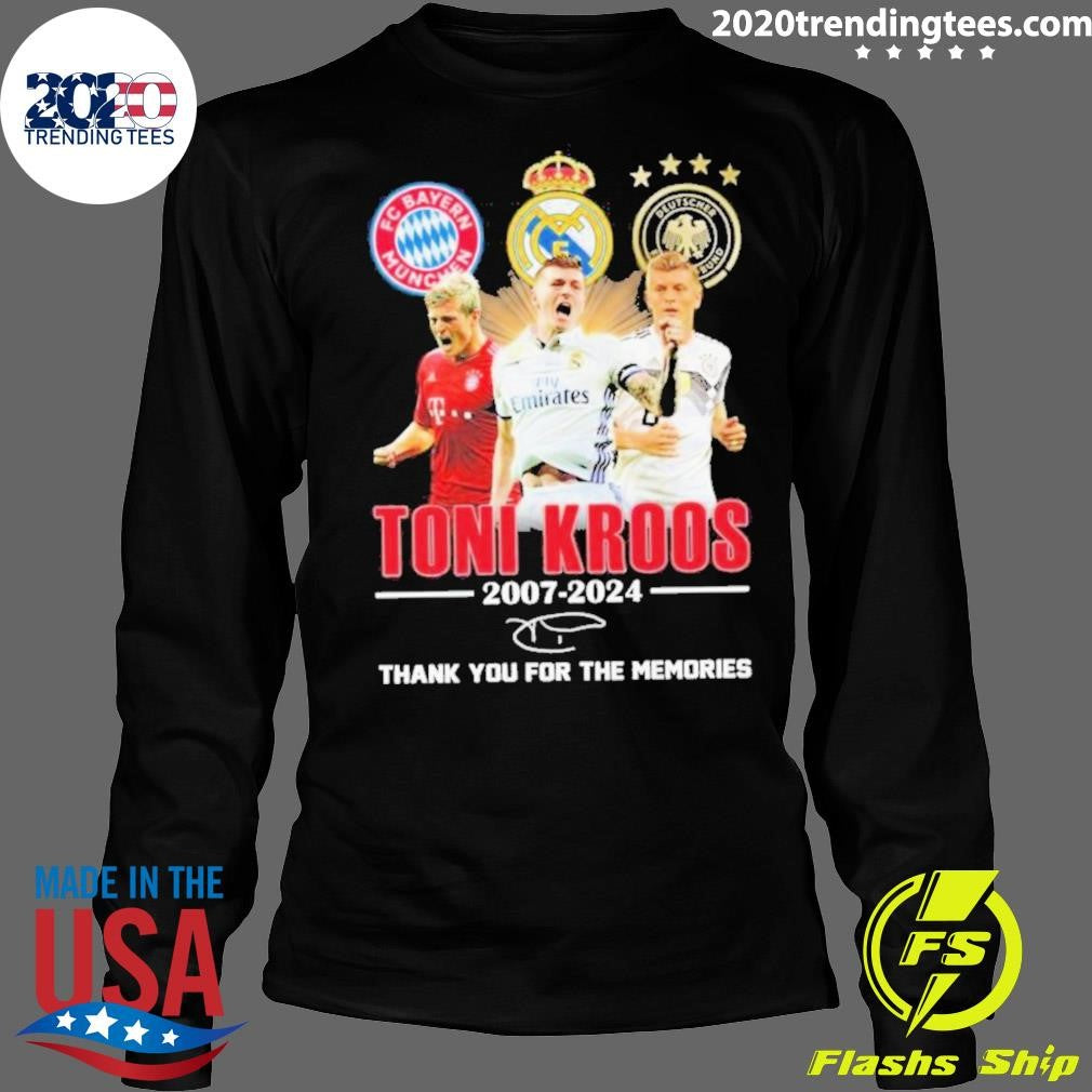 Best Toni Kroos 2007-2024 Thank You For The Memories - Adult & Kids T-Shirts, Sweatshirts & Hoodies apparel design preview 4