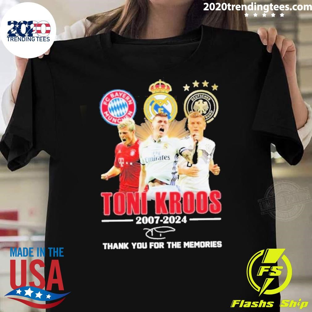 Best Toni Kroos 2007-2024 Thank You For The Memories - Adult & Kids T-Shirts, Sweatshirts & Hoodies apparel design preview 1