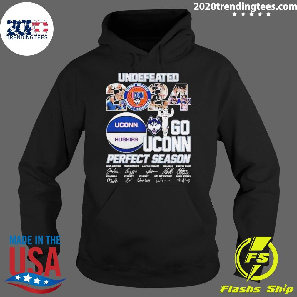 Best Uconn Huskies Undefeated 2024 Go Perfect Season - Adult & Kids T-Shirts, Sweatshirts & Hoodies apparel design preview 2