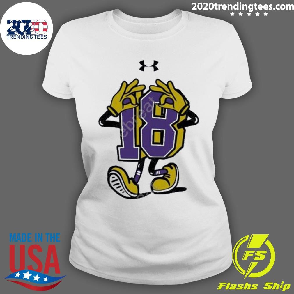 Best Under Armour Justin Jefferson #18 Griddy New - Adult & Kids T-Shirts, Sweatshirts & Hoodies apparel design preview 3