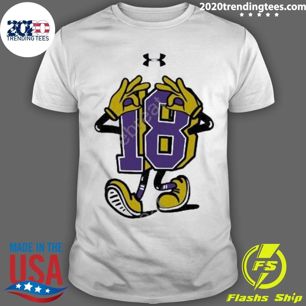 Best Under Armour Justin Jefferson #18 Griddy New - Adult & Kids T-Shirts, Sweatshirts & Hoodies apparel design preview 1