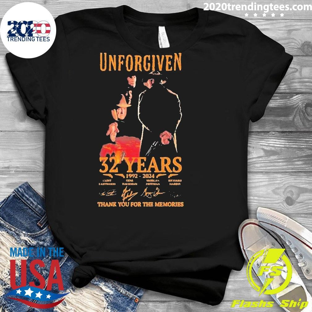 Best Unforgiven 32 Years 1992-2024 Thank You For The - Adult & Kids T-Shirts, Sweatshirts & Hoodies apparel design preview 3