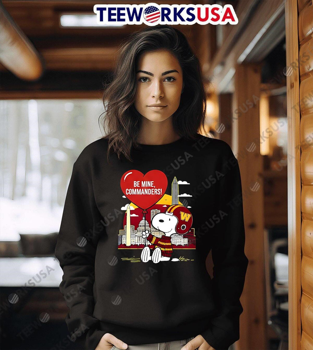 Best Washington Commanders x Snoopy cartoon valentine - Adult & Kids T-Shirts, Sweatshirts & Hoodies apparel design preview 6