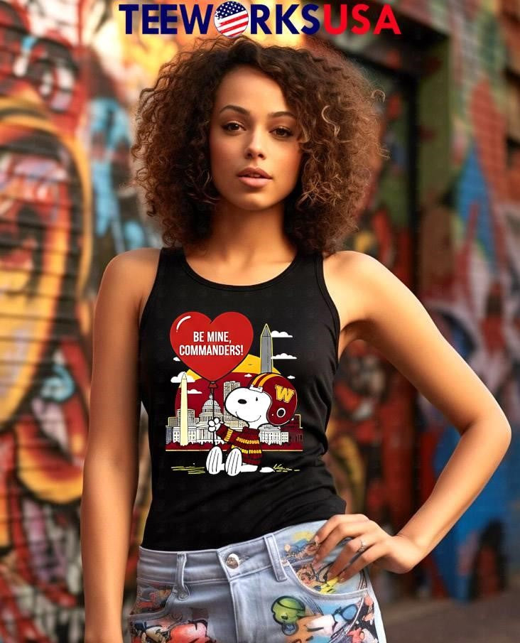 Best Washington Commanders x Snoopy cartoon valentine - Adult & Kids T-Shirts, Sweatshirts & Hoodies apparel design preview 7