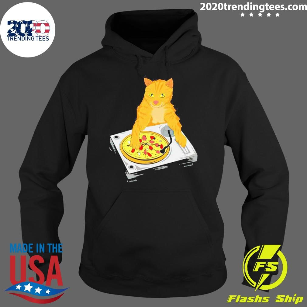 Best dj Pizza Cat By Basement Mastermind - Adult & Kids T-Shirts, Sweatshirts & Hoodies apparel design preview 2