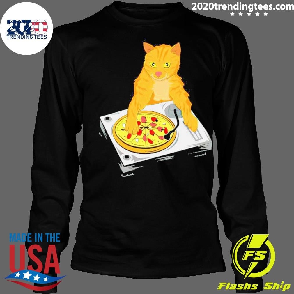 Best dj Pizza Cat By Basement Mastermind - Adult & Kids T-Shirts, Sweatshirts & Hoodies apparel design preview 4