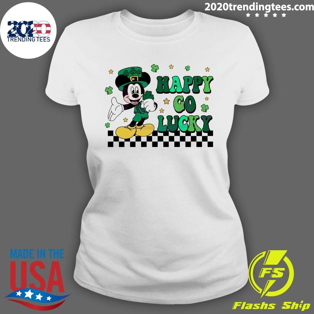 Best happy Go Lucky Mickey St Patricks Day - Adult & Kids T-Shirts, Sweatshirts & Hoodies apparel design preview 3