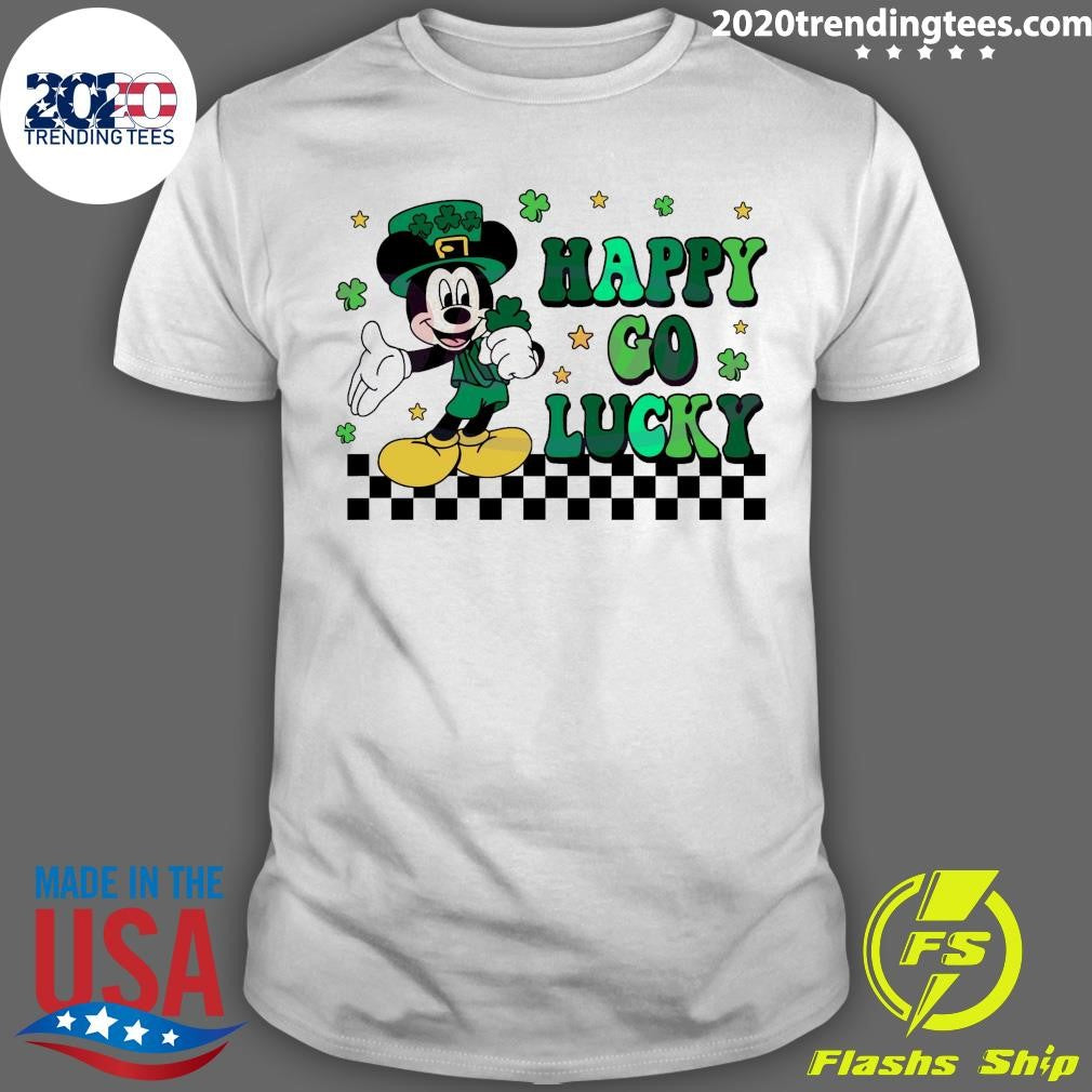 Best happy Go Lucky Mickey St Patricks Day - Adult & Kids T-Shirts, Sweatshirts & Hoodies apparel design preview 1